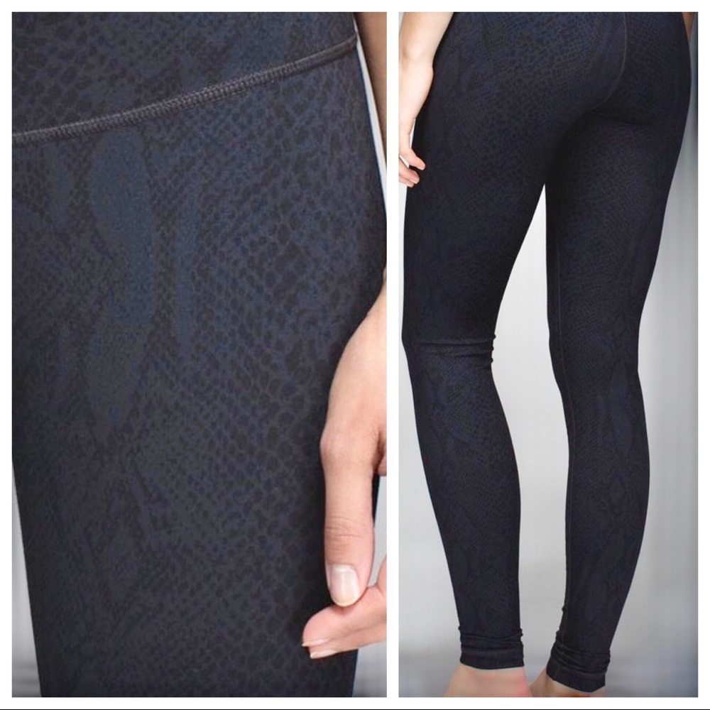 Lululemon Black Snake WundUnder Luon Tight 30” 6
